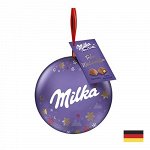 Milka Christmas Ball 110g - Милка новогодний шар с конфетами. Металлический