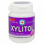 Резинка жевательная Xylitol Blueberry Mint &quot;Голубика и мята&quot;, Thai Lotte, 58г, пл/бан, 1/6/36