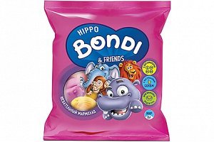 «HIPPO BONDI & FRIENDS», мармелад жевательный в форме половинок животных, 100г