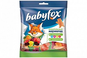 «BabyFox», мармелад жевательный с соком ягод и фруктов, 70г