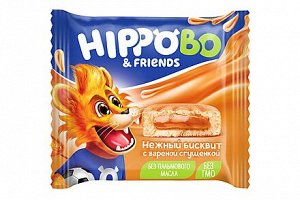 «HIPPO BONDI & FRIENDS», бисквитное пирожное с вареной сгущенкой, 32г (упаковка 12шт.)