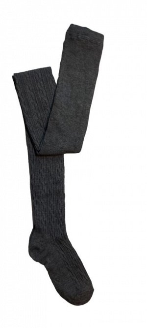 Колготки детские плотные косичка тёмно-серые Lindex (р. 158-164 см, 12-14 лет)