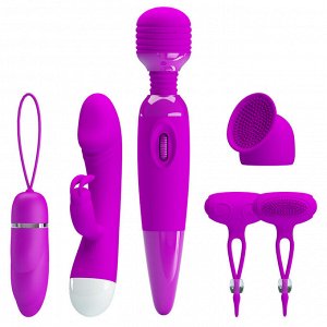PRETTY LOVE Набор эротических игрушек с вибрацией Purple Desire, фиолетовый