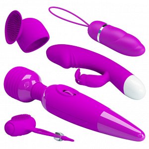 PRETTY LOVE Набор эротических игрушек с вибрацией Purple Desire, фиолетовый