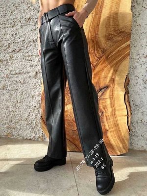 Женские брюки из эко кожи, плотные