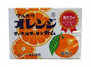 MARUKAWA жевательная резинка , вкус Апельсина шары 6 шт. 8 гр.