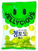 Мармелад жевательный &quot;JELLYCIOUS GREEN GRAPE&quot; вкус зелёного винограда 72г, 1/8/32