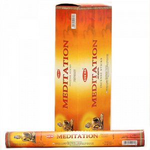 Благовония, ароматические палочки Meditation HEM 6-ти гранник (Медитация)