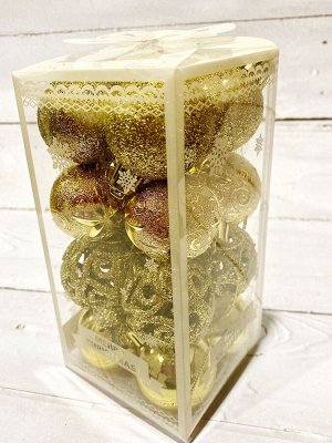 Home Sweet Home Елочные игрушки шары, D5 см,  золото