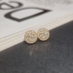Серьги гвоздики с сияющими камнями, цвет золотистый, арт. 706.728