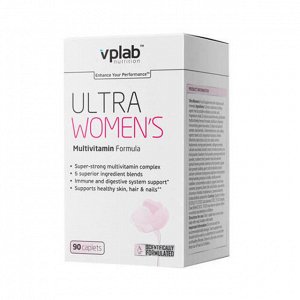 Витаминно-минеральный комплекс для женщин "Ultra women's multivitamin formula", в капсулах VPLab, 90 шт