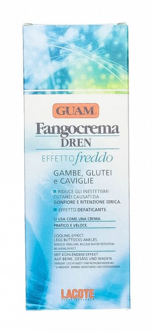 Гуам Крем антицеллюлитный с дренажным эффектом освежающий Fangocrema Effetto Freddo, 200 мл (Guam, Dren)
