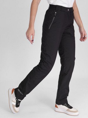 Утепленные спортивные брюки женские черного цвета 88148Ch