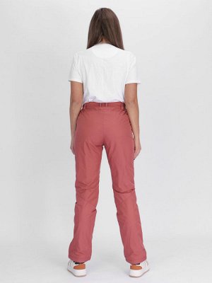 Утепленные спортивные брюки женские розового цвета 88148R