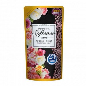 Кондиционер для белья "Softener premium rose" (дезодорирующий с антибактериальным эффектом и богатым ароматом роз (мягкая упаковка)  500 мл