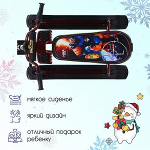Снегокат «Ника-джамп Робот», СНД1, цвет бордовый/чёрный