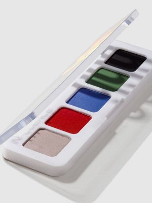 Influence Beauty Палетка теней мини Color algorithm 999 - тон 04, серебряный/красный/синий/зеленый/серый