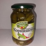 Корнишоны 3-6 см с чесноком &quot;Sonna Mera&quot; 500 мл
