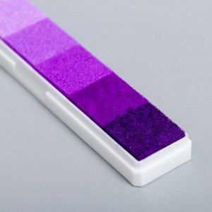 Штемпельная подушка "Фиолетово-сиреневая" палитра 6 цветов 1,5х2,5х12,5 см