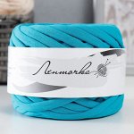 Пряжа трикотажная широкая 50м/160±20гр, ширина нити 7-9 мм (100 сине-зел.)