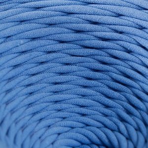 Пряжа трикотажная широкая 100м/320±30гр, ширина нити 7-9 мм (голубой)