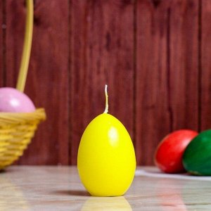 Свечa подарочная "ЯЙЦО" ЖЁЛТОЕ (высота 7см) 75г