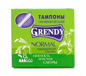 Тампоны "GRENDY" NORMAL нежность лепестков сакуры  8шт/уп