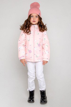 Куртка(Весна-Лето)+girls (светло-розовый, белые зайчики)