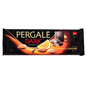 Шоколад PERGALE DARK ALMONDS & ORANGE 220 г 1 уп.х 10 шт.