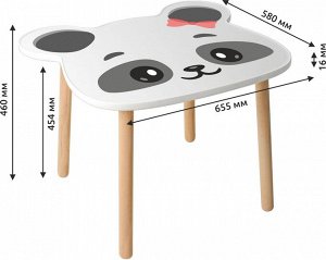 ПК Лидер Детский столик &quot;Стол-панда&quot; (для девочек)