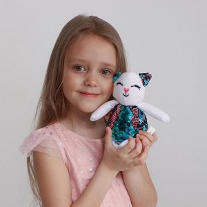 Мягкая игрушка с пайетками «Кошечка Лиззи», 6 см х 23 см х 16 см