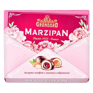 конфеты GRONDARD МАРЦИПАН АССОРТИ с вишней и абрикосом 126 г 1 уп.х 10 шт.