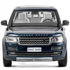 Машина металлическая Range Rover 1:26, открываются двери, капот, багажник, свет и звук, цвет синий перламутр