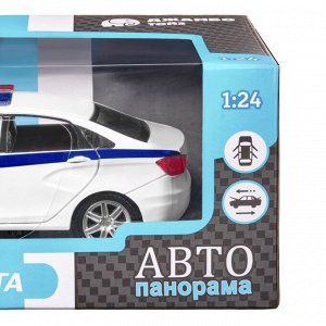 Время игры Машина металлическая «Lada Vesta. Полиция» седан, 1:24, открываются двери, капот, багажник, свет и звук, инерция