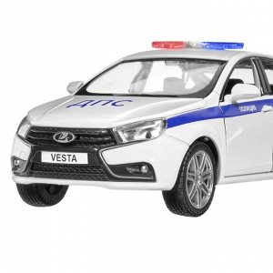 Машина металлическая «Lada Vesta. Полиция» седан, 1:24, открываются двери, капот, багажник, свет и звук, инерция