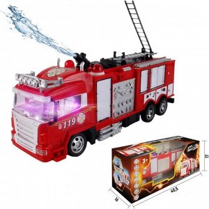 Машина «Пожарная», радиоуправляемая, стрельба водой, световой режим, зарядка от USB