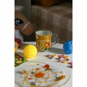 Набор детской посуды Доляна «Лесные забавы», 3 предмета: миска 450 мл, тарелка d=20 см, кружка 200 мл