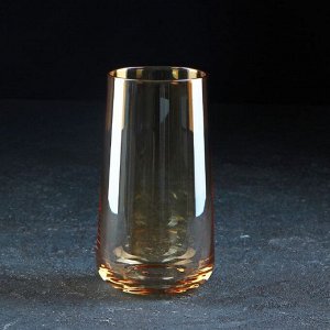 Стакан стеклянный «Генуя», 500 мл, 7,5?15 см, цвет золотой