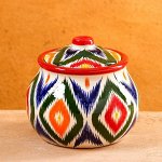 Сахарница Риштанская Керамика &quot;Атлас&quot;, 800 мл, разноцветная 9408792