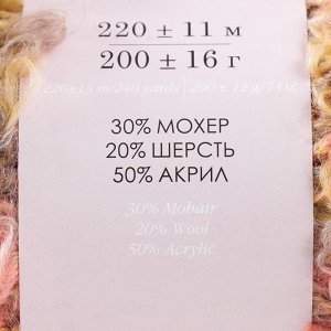 Пряжа "Буклированная" 30% мохер,20% шерсть,50% акрил 220м/200гр (1095 М)