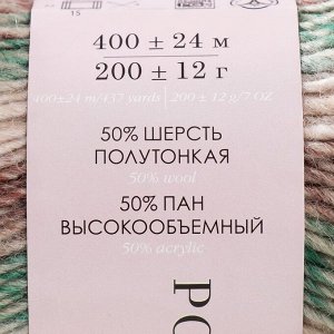 Пряжа "Ровница Мультиколоровая" 50% шерсть, 50% акрил 400м/200гр (1408 М)