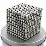 Неокуб большой (10х10х10 шариков) светлый металлик