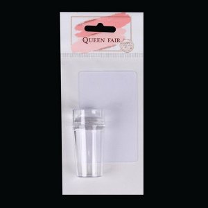 Queen fair Набор для стемпинга, 2 предмета: штампик с крышкой, скребок-подложка, цвет прозрачный