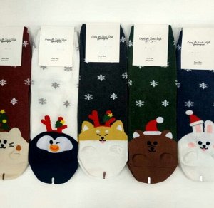 Enjoy the socks style Ggorangnae Новогодние носки женские(Ю.Корея)