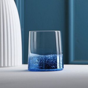 Стакан стеклянный «Мерцание», 200 мл, 7,5?8,5 см, цвет синий