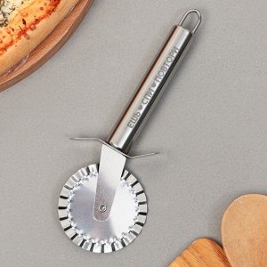 Нож для пиццы и теста «Рецепт отличного дня», 18 см, ребристый