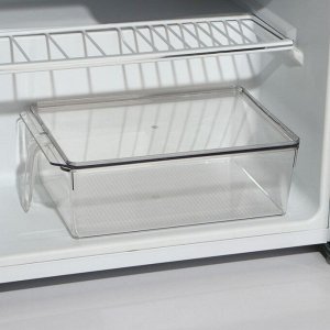 Контейнер для холодильника с крышкой и ручкой RICCO, 32х20,5х10 см, цвет прозрачный