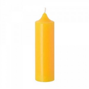 Свеча-колонна 14 см желтая
