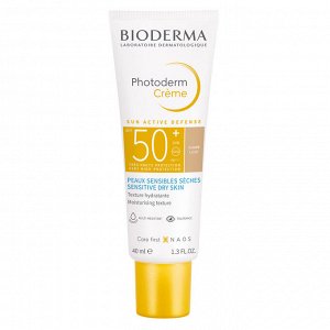 Биодерма Солнцезащитный тональный крем SPF 50+, светлый оттенок, 40 мл (Bioderma, Photoderm)