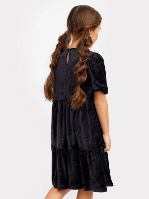 Mark Formelle Нарядное велюровое платье черного цвета для девочек